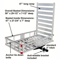 MaxxHaul 80779 Aluminum Hitch Mount Cargo Carrier with 47" Ramp, 500 lb Capacity, 2 in. Receiver thumbnail 3