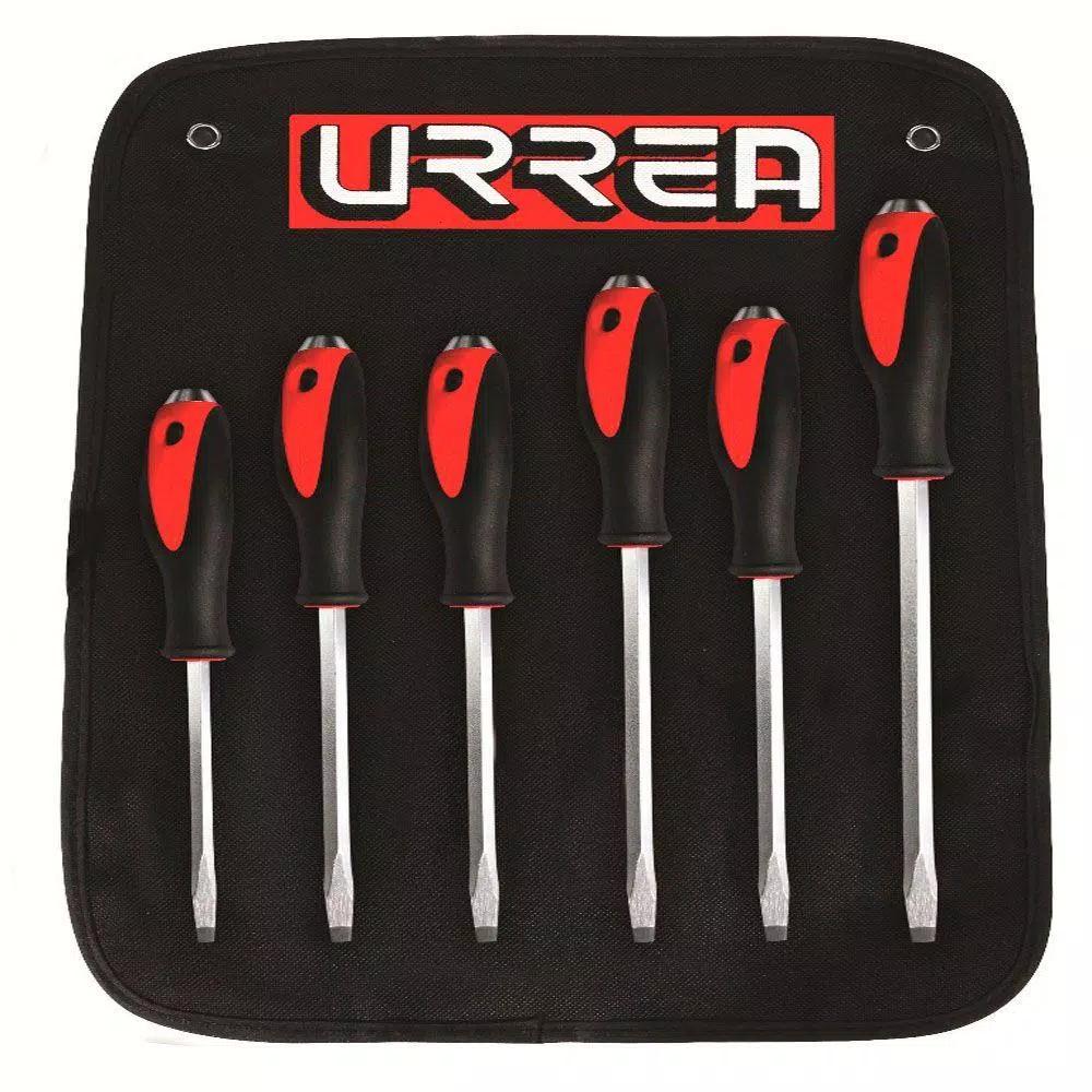 Urrea 6-Piece Flat Tip Striking Screwdriver Set