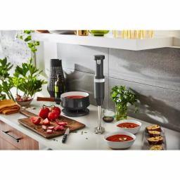 KitchenAid Cordless Variable Speed Hand Blender with Chopper and Whisk Attachments, Charcoal Grey thumbnail 4