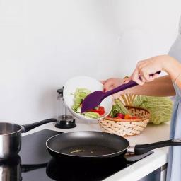 Ovente Premium Silicone Spatula with Stainless Steel Core, Heat-Resistant 500°F, Purple thumbnail 6