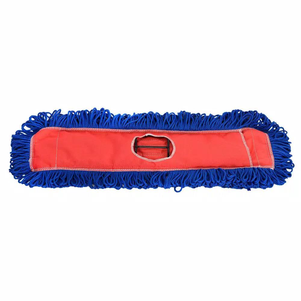 Alpine Industries 24 in. Microfiber Dust Dry Mop Replacement Head, Blue