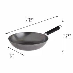 Honey-Can-Do Joyce Chen 12 in. Carbon Steel Stir Fry Pan with Removable Ergonomic Handle thumbnail 3