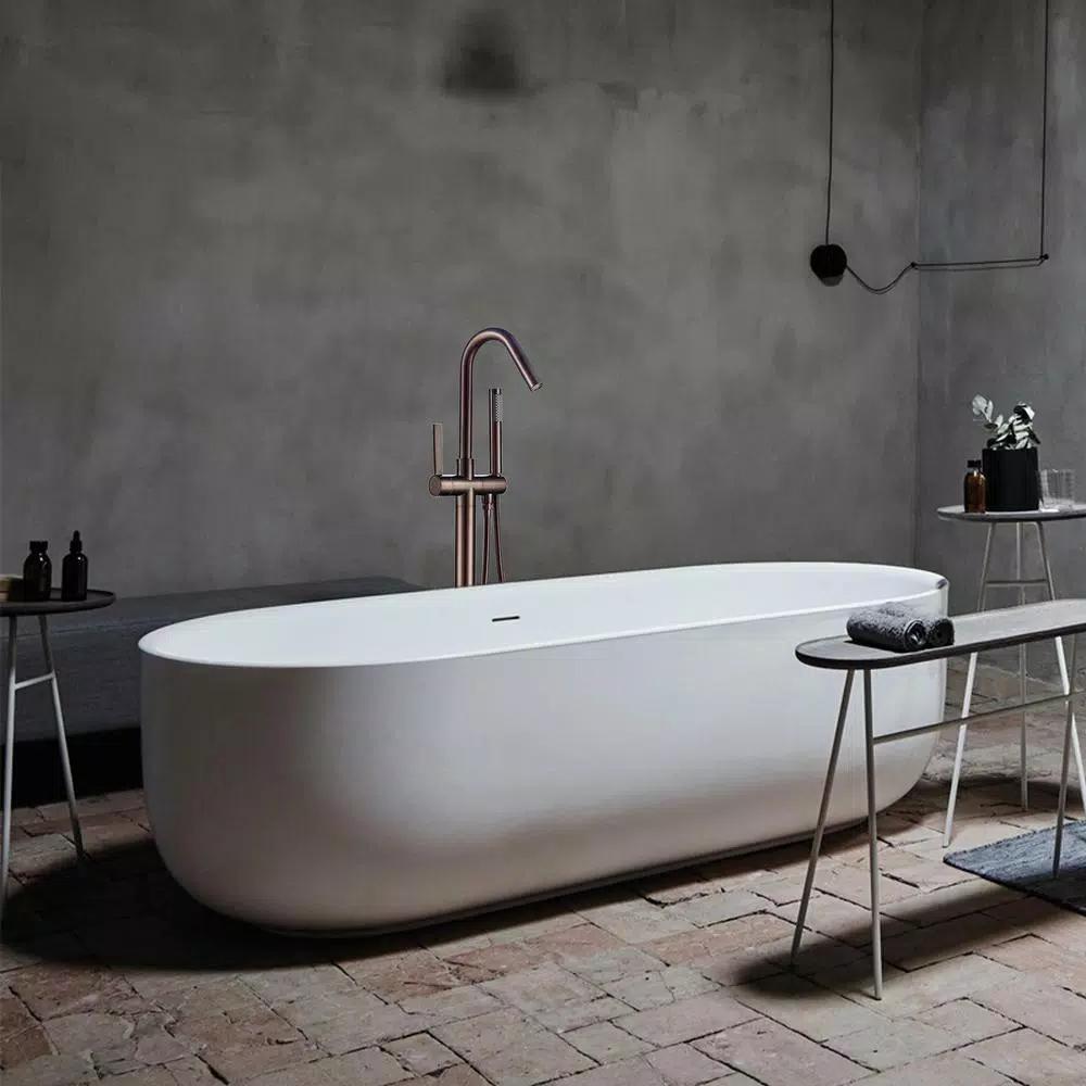 Vanity Art 40 in. Freestanding Single-Handle Claw Foot Tub Faucet with Hand Shower, Oil Rubbed Bronze
