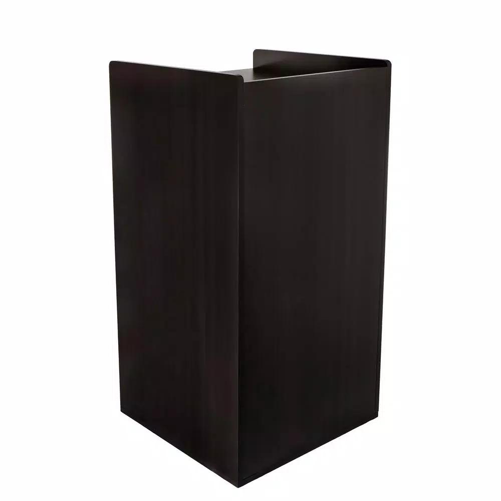 Alpine Industries 40 Gal. Black Wood Commercial Tray Top Waste Enclosure Trash Receptacle