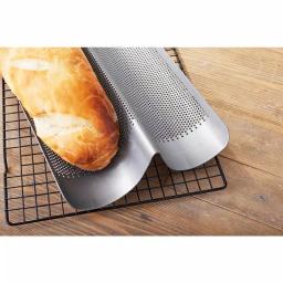 Chicago Metallic Commercial II Perforated French Bread Pan, Dual Non-Stick Aluminized Steel thumbnail 3