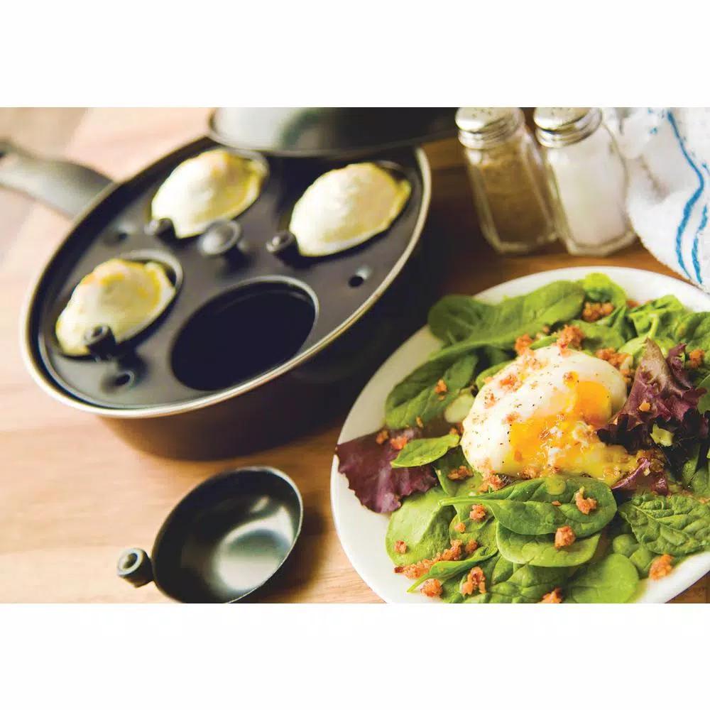 Fox Run Non-Stick Carbon Steel Egg Poacher and Fry Pan 3-Piece Set