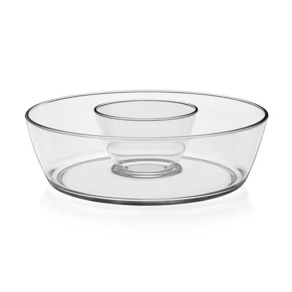 Libbey Indoors Out 2-Piece Break-Resistant Chip and Dip Entertaining Set, Clear Tritan Plastic
