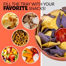 TACO TUESDAY 10.5 in. Brown Plastic Circular Chip and Salsa Serving Bowl Set, 2-Piece thumbnail 7