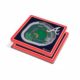 YouTheFan MLB Atlanta Braves StadiumViews 3D Acrylic Coasters - 2 Pack thumbnail 1