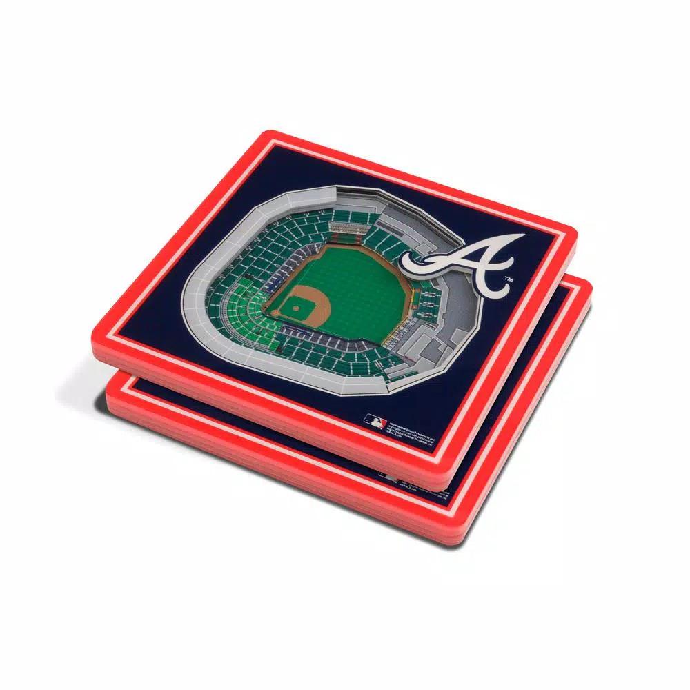 YouTheFan MLB Atlanta Braves StadiumViews 3D Acrylic Coasters - 2 Pack