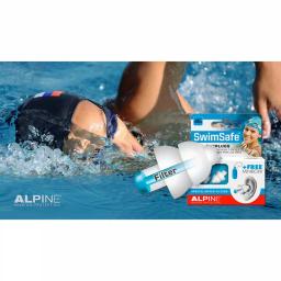 Alpine SwimSafe ThermoShape Earplugs - Blue Water Protection for Swimming & Showering thumbnail 5