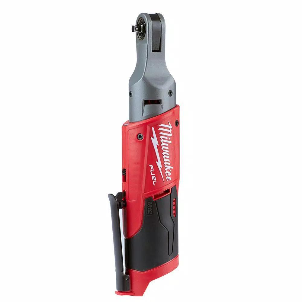 Milwaukee M12 FUEL 12V Cordless 3/8 in. Stubby Impact Wrench & 1/4 in. Ratchet Combo Kit with (2) 3.0 Ah Batteries