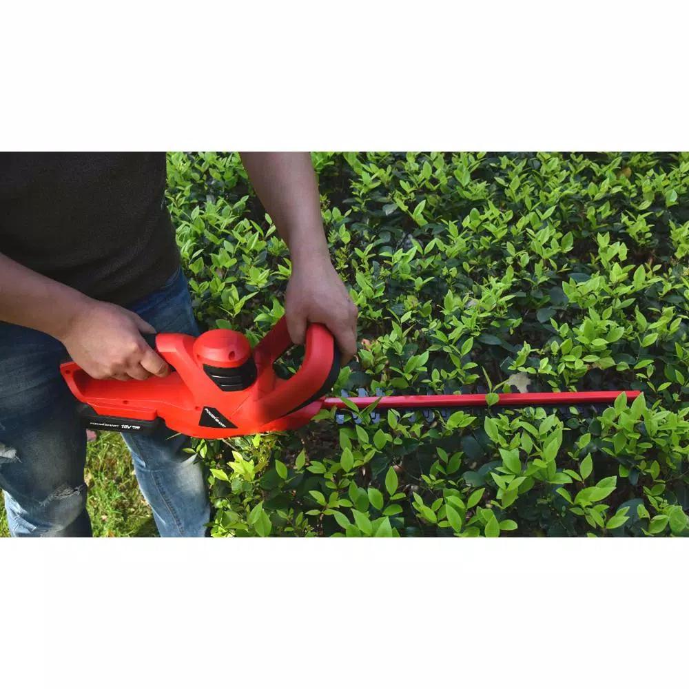 PowerSmart 20V Cordless Lithium-Ion Handheld Hedge Trimmer with 1.5 Ah Battery and Charger