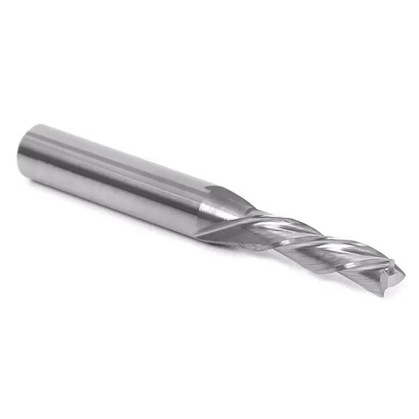 Yonico 3/16 in. Dia Solid Carbide 3-Flute Downcut Spiral End Mill, 1/4 in. Shank CNC Router Bit