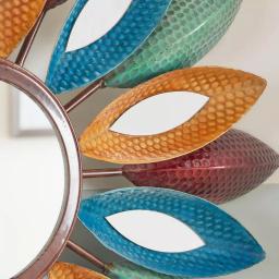 StyleWell Sunburst Art Deco Multi-Colored Metal Accent Mirror, 25.5 in. Diameter thumbnail 5
