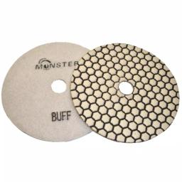 Monster Dry Diamond Polishing Pad Set, 4 in. 8-Piece Kit with Back Holder and White Buff thumbnail 2