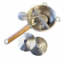 RSVP International Endurance Stainless Steel Food Mill with 3 Interchangeable Disks and Beech Wood Handle thumbnail 1