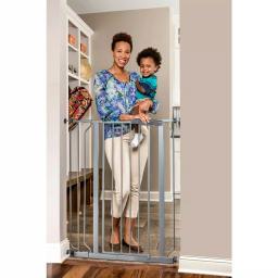 Regalo Easy Step Extra Tall 41 in. Platinum Metal Walk Through Baby Gate thumbnail 2