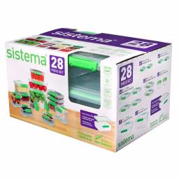 Rubbermaid Sistema KLIP IT Accents Collection 28-Piece Green Food Storage Container Set thumbnail 4