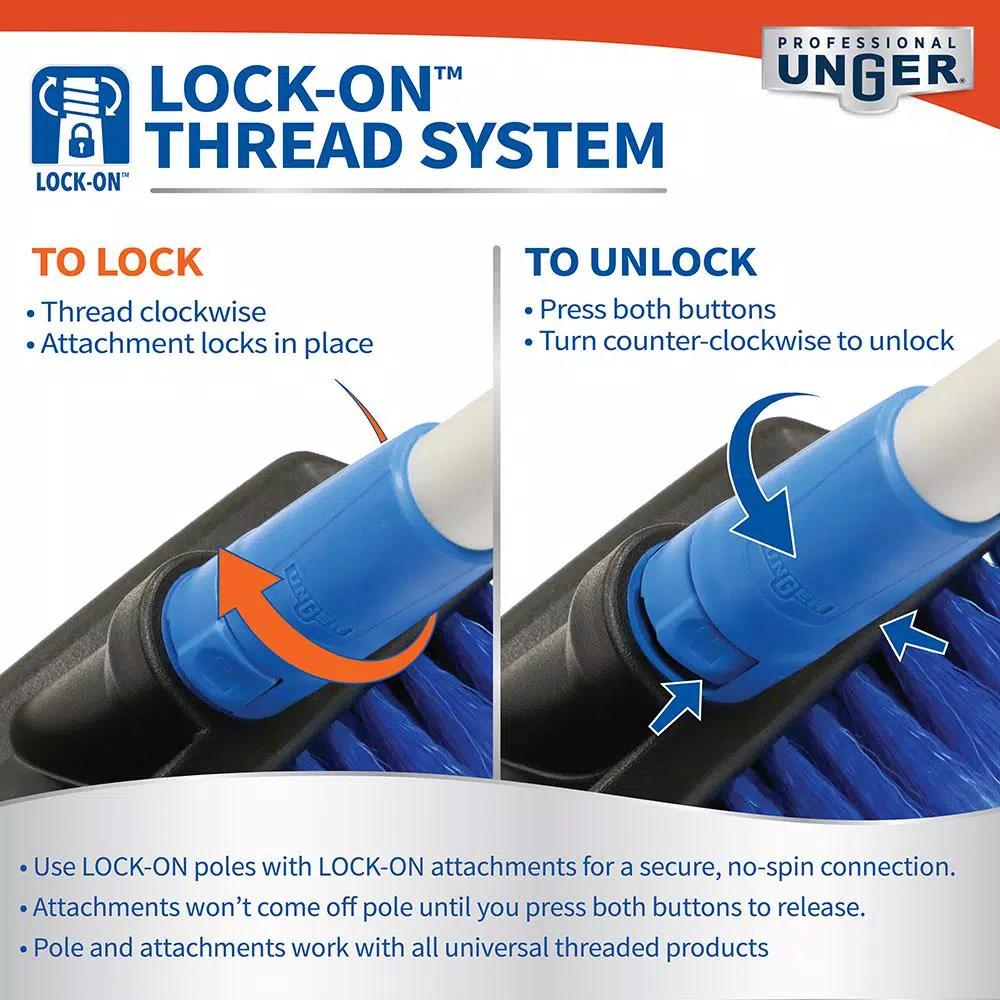 Unger Lock-On 20 in. All Surface Push Broom Head with Angled Bristles