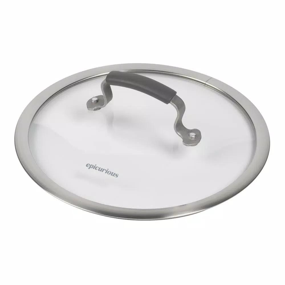 Epicurious 3 Qt. Hard-Anodized Aluminum Nonstick Saute Pan with Glass Lid, Blue