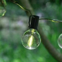 LUMABASE 25 LED White Globe String Lights with Warm Filament Bulbs, 25 ft. Weather Resistant Outdoor/Indoor Decor thumbnail 5
