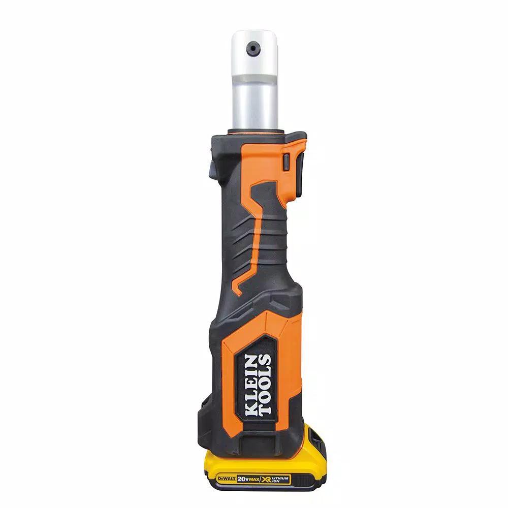 Klein Tools Battery-Operated Cu/Al Cable Cutter with Two 2 Ah Batteries, Charger, and Bag