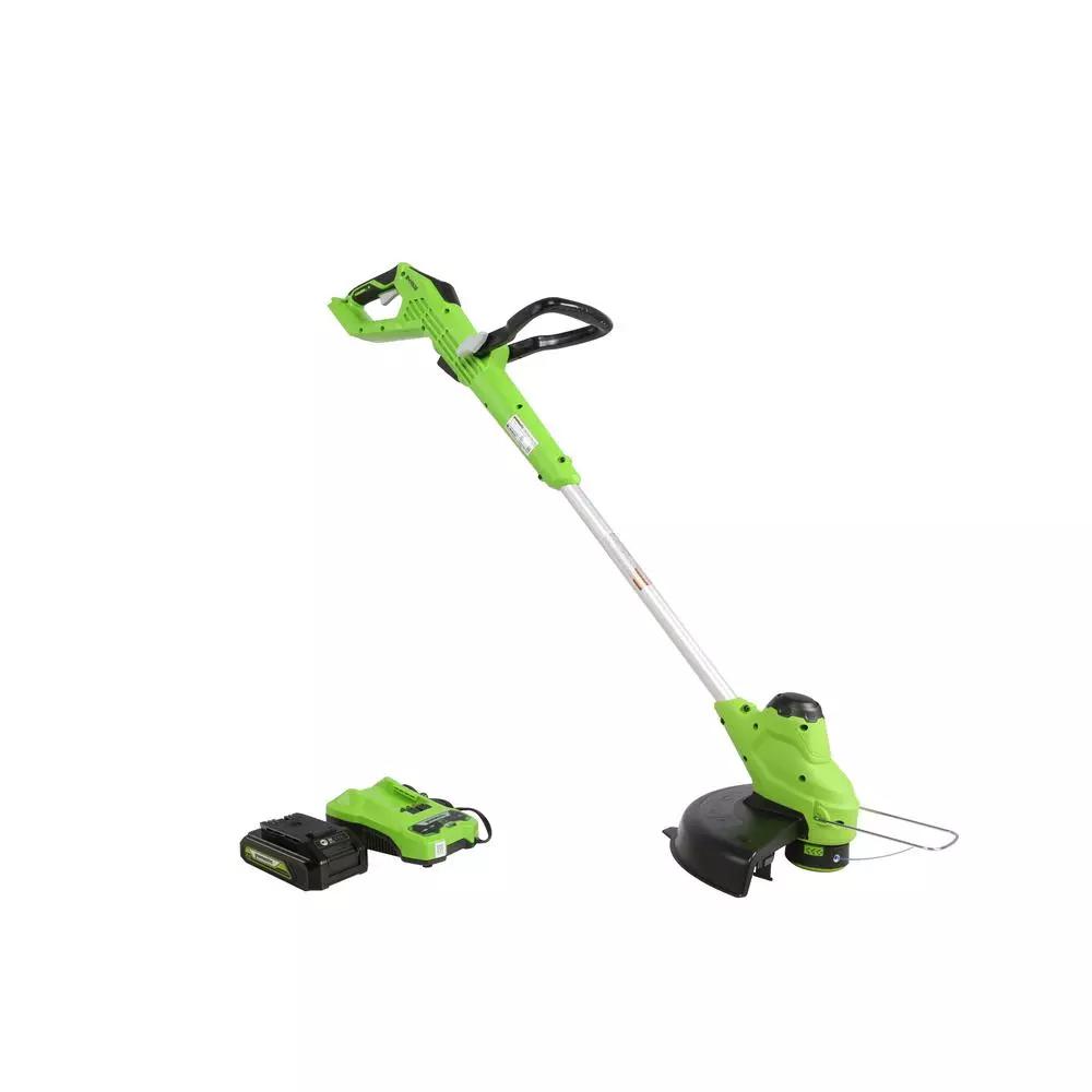 Greenworks 24V Cordless TORQDRIVE String Trimmer with 2.0 Ah Battery and Charger, 11 in. Cutting Path
