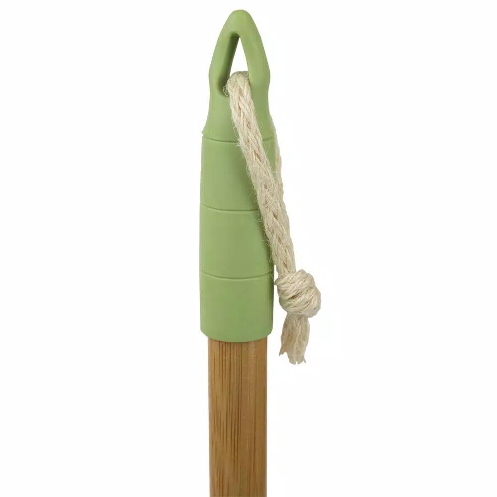 Home Basics Bliss Collection 18.25 in. Bamboo Toilet Brush and Holder Set with Nylon Bristles