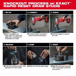 Milwaukee M18 FORCE LOGIC 6 Ton Cordless Knockout Tool Kit with Impact Driver & Step Bits thumbnail 4