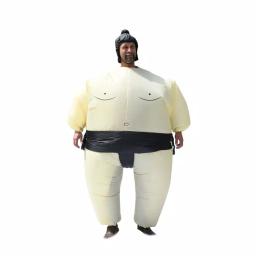ALEKOs Inflatable Sumo Wrestler Adult Halloween Costume with Headpiece thumbnail 3