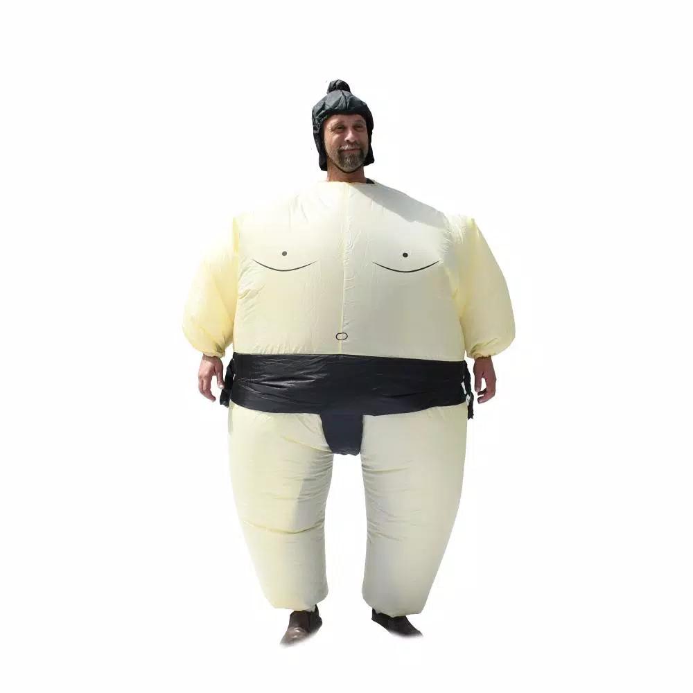 ALEKOs Inflatable Sumo Wrestler Adult Halloween Costume with Headpiece