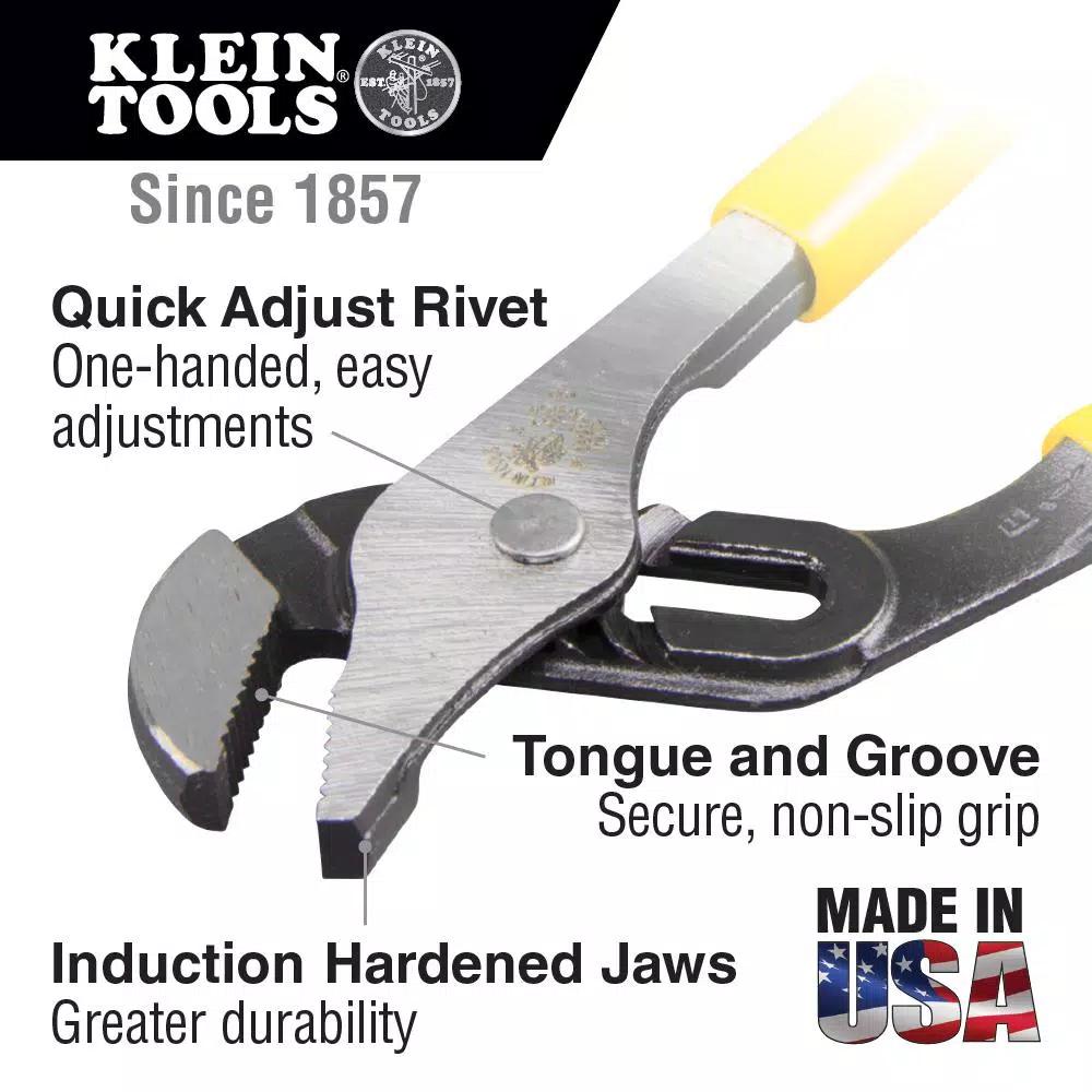 Klein Tools 10 in. Journeyman Pump Pliers with Quick-Adjust Rivet