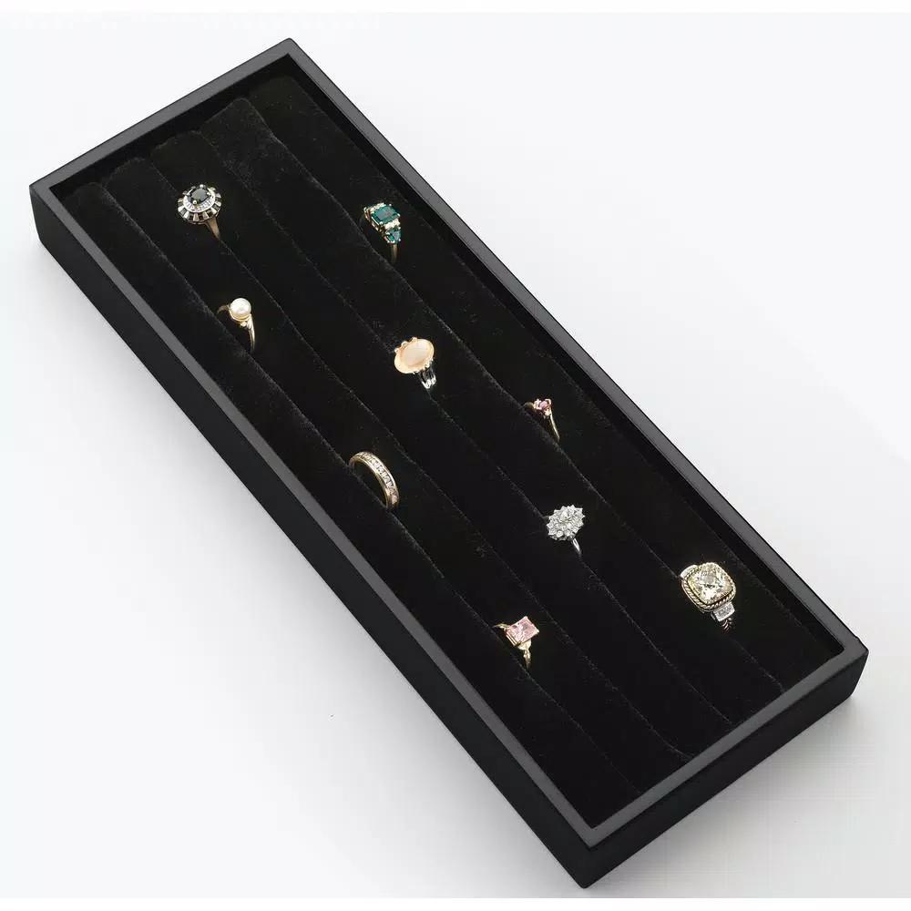 Rev-A-Shelf Black Velvet Ring Organizer for Jewelry Drawers