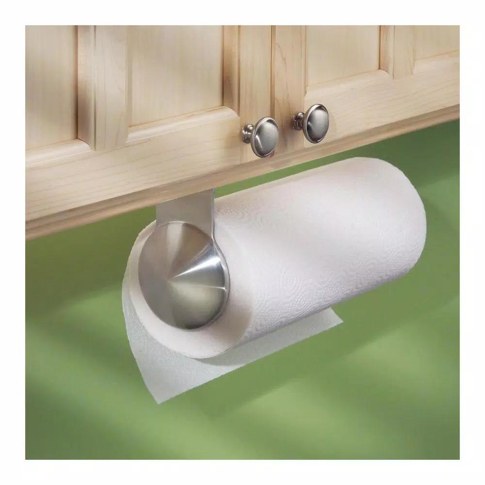interDesign Forma Koni Wall Mount Paper Towel Holder, Brushed Stainless Steel