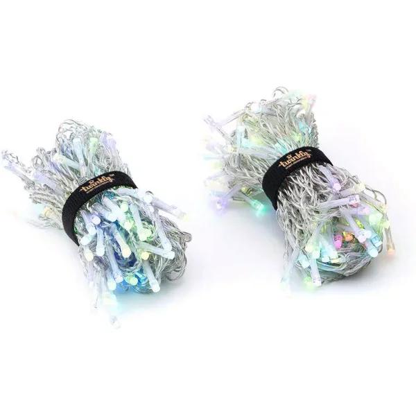 Unbranded Twinkly 190 LED Multi-Color Icicle Lights, Bluetooth & Wi-Fi Smart RGB Decorative String Lights