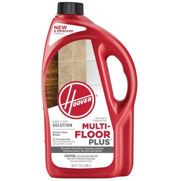 HOOVER 2X Multi-Floor Plus Hard Floor Cleaning Solution, 64 oz. - Fresh Linen Scent