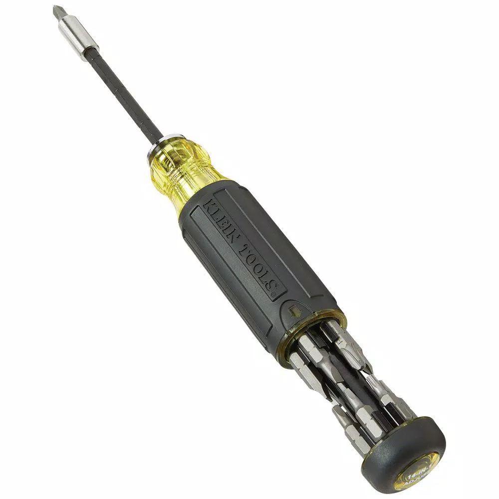 Klein Tools 14-in-1 Multi-Bit Adjustable Length Screwdriver with Impact Rated Blade