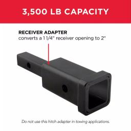 TowSmart Class II to Class III Receiver Adapter - 1-1/4 in Steel Hitch Adapter thumbnail 4