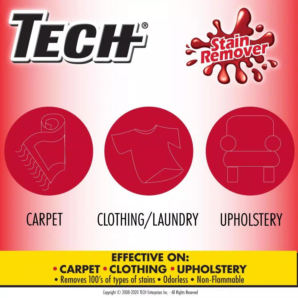 TECH Stain Remover - All-Purpose Fabric, Carpet, and Upholstery Cleaner, 8 oz.