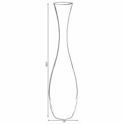 Uniquewise 43.5 in. White Modern Trumpet Floor Vase - Sleek Fiberglass Decorative Vase thumbnail 3