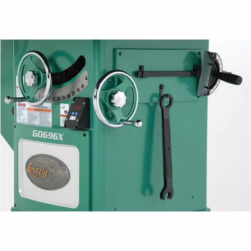 Grizzly Industrial 12 in. 5 HP 220-Volt Extreme Series Left-Tilt Table Saw with Cast-Iron Table