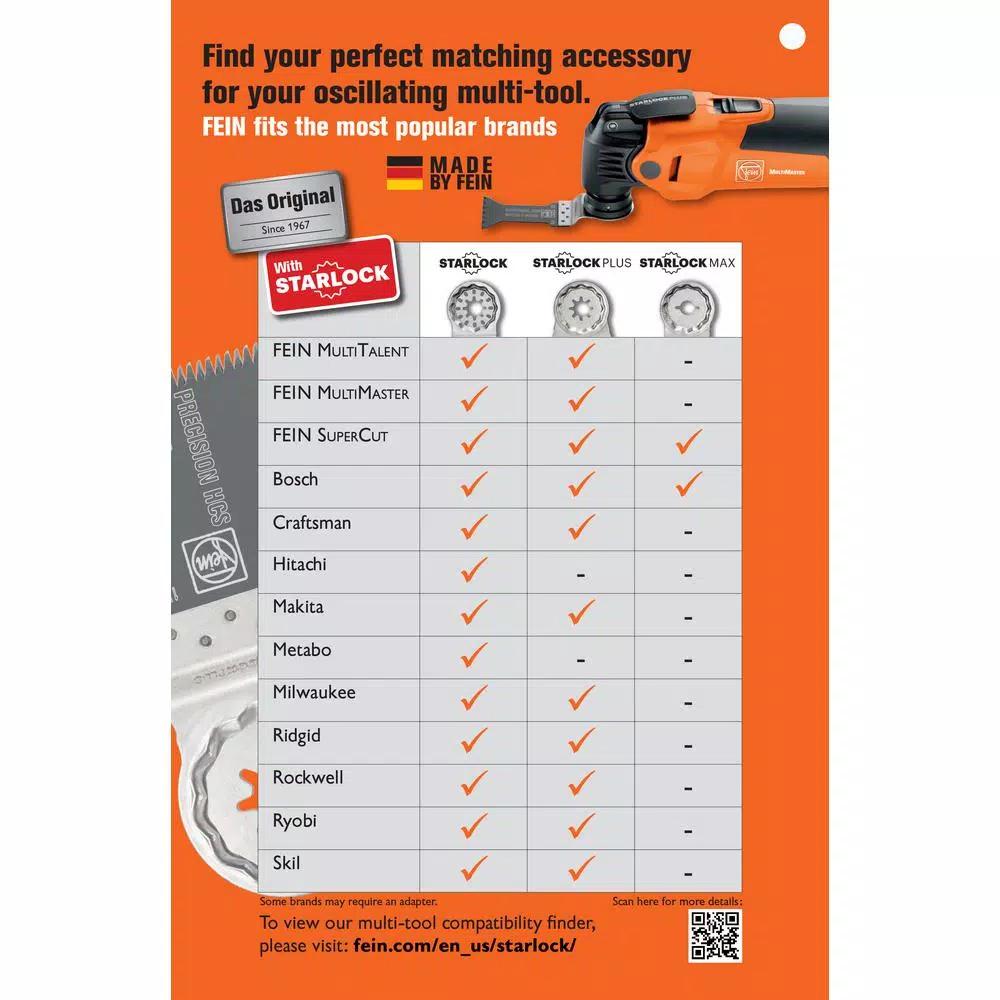 FEIN Starlock Precision E-Cut 205 Bi-Metal Saw Blade, 1-3/8 in. (3-Pack)