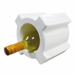 Epicureanist Ceramic Wine Bottle Holder - Modern Tabletop Wine Storage Decor thumbnail 3
