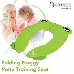 Babyloo Green Frog Folding Potty Training Toilet Seat with Travel Bag thumbnail 3