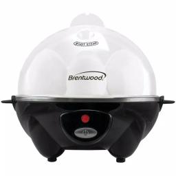 Brentwood 7-Egg Black Electric Egg Cooker with Auto Shutoff, Poaching Tray & Omelet Maker thumbnail 1