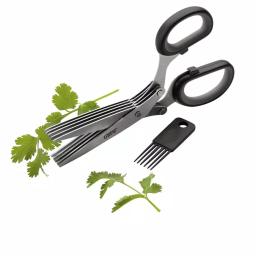 GEFU Stainless Steel Herb Scissors with 5 Blade Pairs and Cleaning Comb thumbnail 2