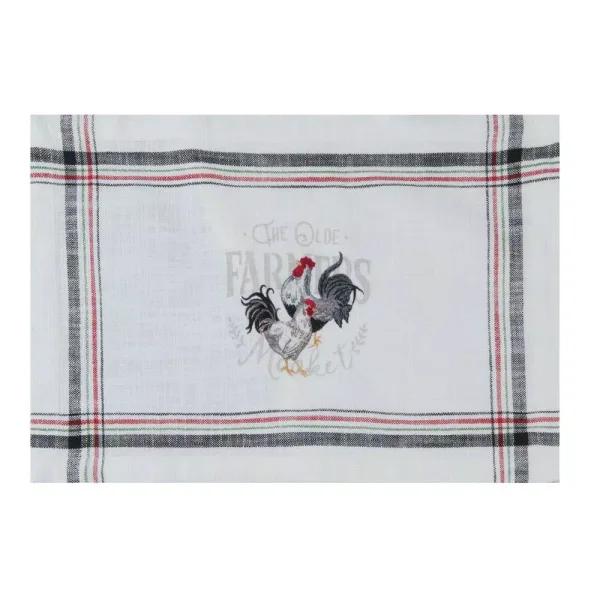 Kay Dee Farmers Market Embroidered Multicolor Rooster Placemats, Set of 4