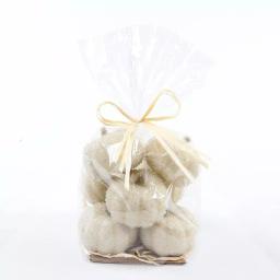 Flora Bunda 8-Piece Cream White Beaded Mini Pumpkin Set - Fall Harvest Indoor Tabletop Decor thumbnail 5