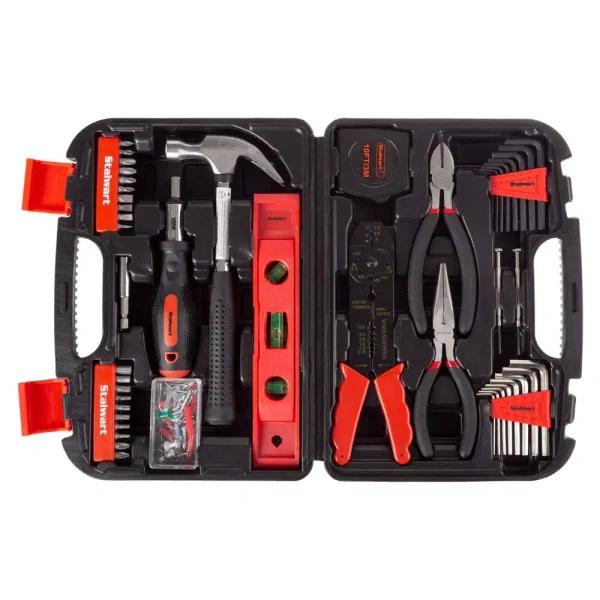 Stalwart 125-Piece Steel Hand Tool Set with Hard Plastic Carrying Case
